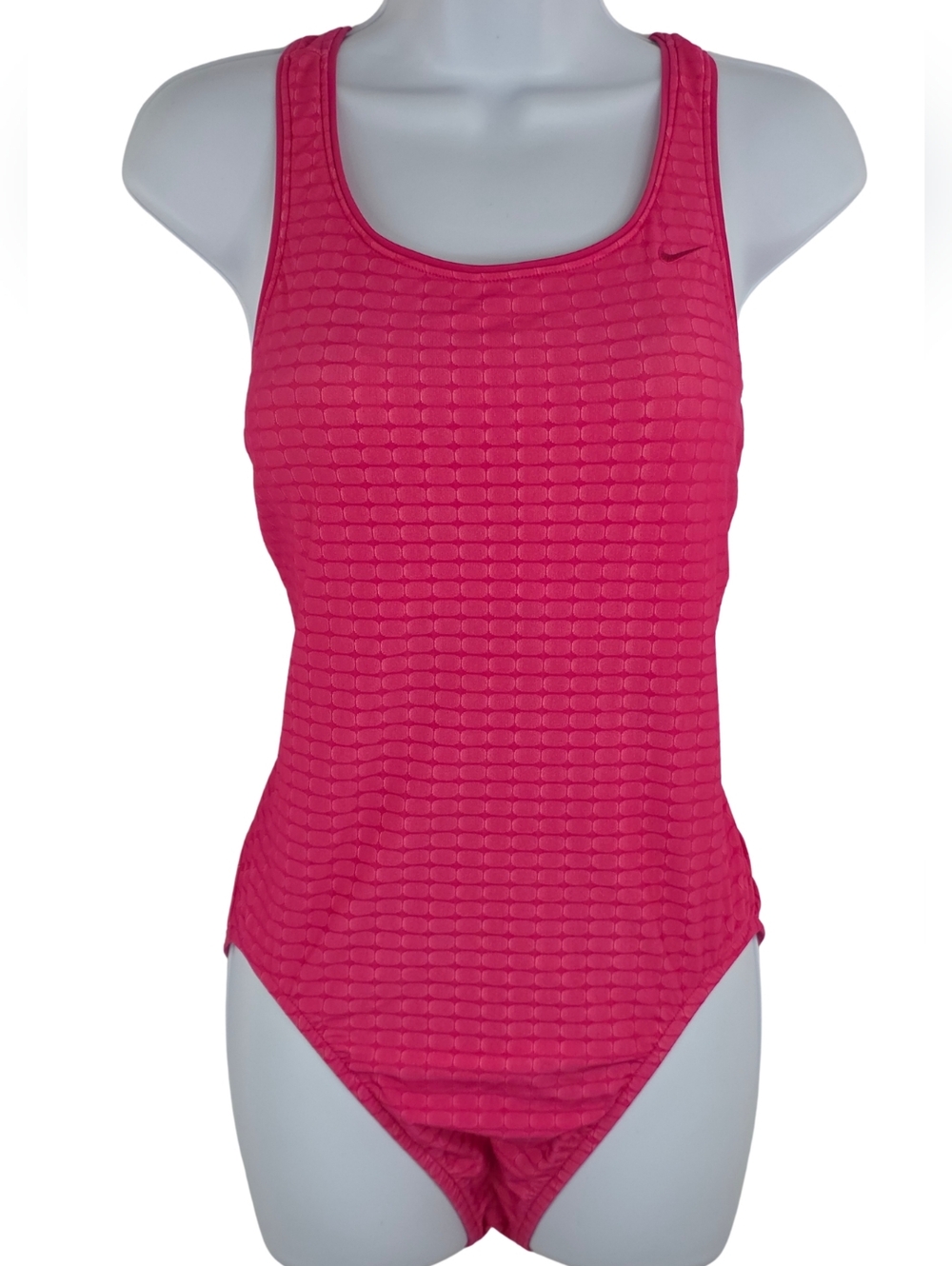Nike Hot Pink Textured Racerback Size M Swim One-Piece 3520-AG